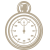 Icon uhr beige